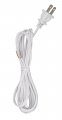 8 Ft White Cord Set Spt-1 18 2 105c With Molded Plug And Tinned Tips Model 90-1523-sat 