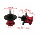 Xkh- 6mm Cnc Rear Bike Stand Swingarm Spools Compatible With Aprilia Ducati Mt-01 Fz6r Red B076gzgk7d