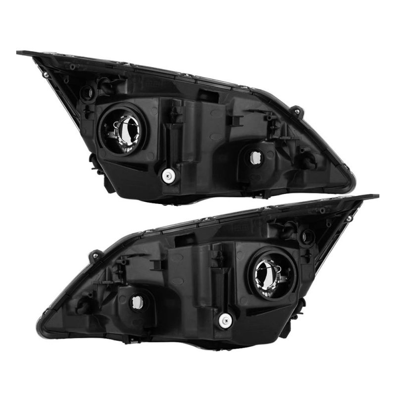 Pair Headlights For Honda 07-11 Cr-v Front Driver And Passenger Side Assembly Clear Amber Lens Halogen Dustproof