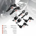 A-premium Set Of 8 Front Sway Bar Link Upper Lower Ball Joint Inner Outer Tie Rod End Compatible With Honda Accord 2008 2009