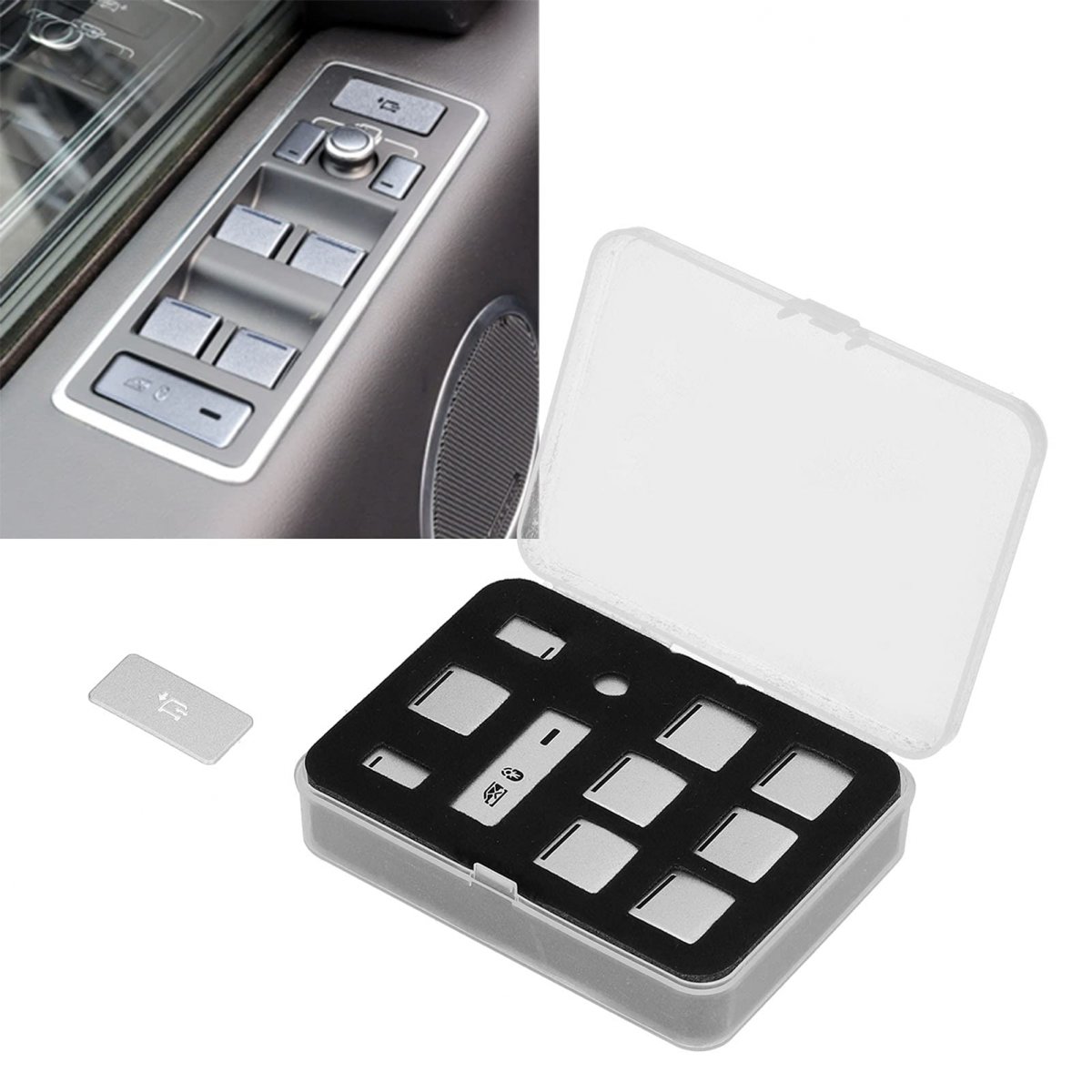 Window Lift Button Sticker Fydun 12pcs Car Glass Trim Cover Auto Parts Replacement For Land Rover Range Executive 2013a 2017
