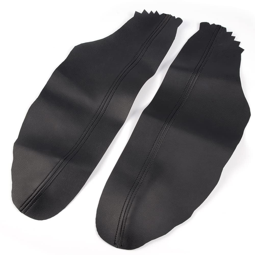 2pcs Leather Front Door Panels Armrest Cover Skin For Honda Accord Sedan 2008-2012 Black Only Fit Coupe 2 Doors