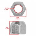 Caltric Wheel Lug Nut Compatible With Yamaha Wolverine X2 850 Yxf85 4x4 2019-2020 X4 2018 2020 90179-12262-00 Qty 8