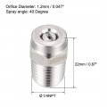 Uxcell Pressure Washer Nozzle 1 4npt Thread Spray Tip 40 Degree 2mm Orifice Diameter