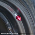 Auto Dynasty Impaler Spike Style Polished Aluminum Black Tire Vavle Stem Caps Pack Of 4