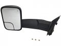 Left Driver Side Tow Mirror Flip Up Manual Folding Heated Textured Black Compatible With 2002-2009 Dodge Ram 1500