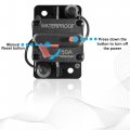 Hqrp High-current Circuit Breaker Amp With Fuse Manual Reset Switch Waterproof For Car Motor Boat Marine Rv Yacht Battery