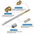 Uxcell Metric Spiral Flute Taps M5 X 0 8 H2 Thread 100mm Extra Long Screw Threading Tap Titanium Coated Machine Tapping Tools