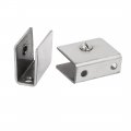 Uxcell Glass Shelf Bracket Adjustable Stainless Steel Door Cabinet Clamp Clip Holder For 10-12mm Thick 35x27x16mm 4pcs
