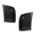 Pair Front Bumper Side Air Vents Corner Cover For Subaru Wrx Sti 2008-2014 Carbon Fiber Plastic 2pcs 