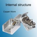 Bemonoc Small Turbo Worm Geared Motor 12v Low Speed 2rpm Reversible High Torque Shaft 6mm
