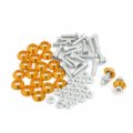 20 Pcs Gold Tone Cone Shaped Car License Plate Bolt Screw 6mm Dia 