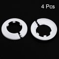 Uxcell 43-44mm Pipe Cover Decoration Pp Plastic Water Escutcheon White 4pcs