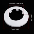 Uxcell 43-44mm Pipe Cover Decoration Pp Plastic Water Escutcheon White 4pcs