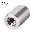 Uxcell Round Connector Nuts M12x30mm Height Sleeve Rod Bar Stud Nut Stainless Steel 304 Pack Of 5