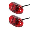 Pair Of Led Red Oval Surface Mount Clearance Side Marker Light With Pc Rated Two Lights 