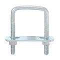 Square U-bolts 8 Sets 35mm Inner Width 60mm Length M6 Zinc-plated Carbon Steel U Clamp Bolt With Nuts And Plates For Boat 