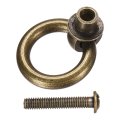 4pcs 0 79 Inch Brass Drawer Pulls And Knobs Cupboard Cabinet Rings Knob With Screws For Dresser Closet Bronze