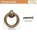 4pcs 0 79 Inch Brass Drawer Pulls And Knobs Cupboard Cabinet Rings Knob With Screws For Dresser Closet Bronze