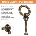 4pcs 0 79 Inch Brass Drawer Pulls And Knobs Cupboard Cabinet Rings Knob With Screws For Dresser Closet Bronze