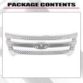Hecasa Front Grille For 2011-2015 Ford Explorer Chrome Grill Insert Plastic Abs Silvery