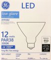 Ge 50030 Led Par38 Low Glare 12 Watt 950 Lumens 3000k Narrow Flood Light Bulb