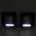 Hecasa Headlight Bezel Trim W Drl White Led Strip Compatible With 1990-2018 Mercedes Benz W463 G-class Wagon G500 G63 G55 Amg