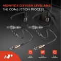 A-premium O2 Oxygen Sensor Compatible With Infiniti Qx80 2014-2015 6l Qx56 2011-2013 5 Upstream And Downstream 4-pc Set Replace