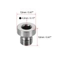 Stainless Steel Inner Hex Head M8x1 Pipe Fitting Plug With Seal Ring For Terminate Ends 2pcs