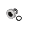 Stainless Steel Inner Hex Head M8x1 Pipe Fitting Plug With Seal Ring For Terminate Ends 2pcs