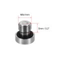 Stainless Steel Inner Hex Head M8x1 Pipe Fitting Plug With Seal Ring For Terminate Ends 2pcs