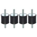 4pcs M6 Car Anti Vibration Rubber Isolator Damper 25x25mm Bobbin Mount Shock Absorb Mounts For Compressors Vv Engines 