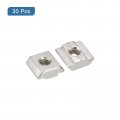 Uxcell T Nuts 30pcs Nickel Plated Carbon Steel Slot Bolts 3030 Series M6 Hammer Head Fastener Sliding For Aluminum Extrusion