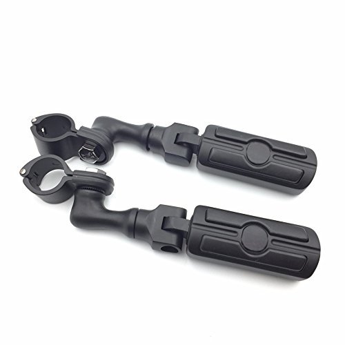 Black Short Adjustable Highway Mounting Kit Skull Zombie Footrest For 1 25 In Front Engine Guard Frame Tube V-star Roadstar