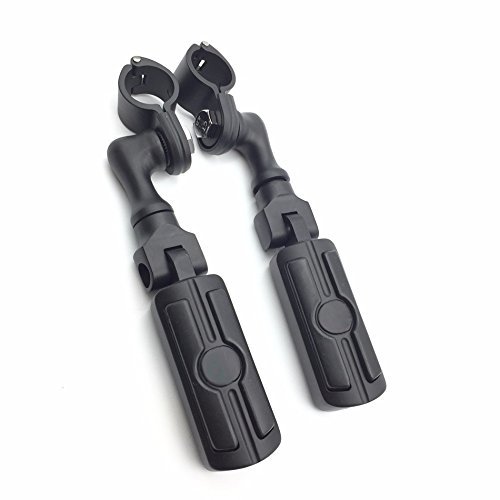 Black Short Adjustable Highway Mounting Kit Skull Zombie Footrest For 1 25 In Front Engine Guard Frame Tube V-star Roadstar