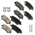 Front And Rear Ceramic Brake Pad Set 8pcs For Hyundai Elantra 2017 2020 Ioniq 2022 Kia Niro D1912 D1812 