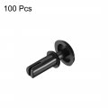 Uxcell Push Clip Rivet 2mm X 4 9mm Pcb Circuit Panel Nylon Fastener Black 100 Pcs