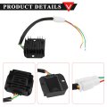 Pro Bat 4 Wire Male Plug Voltage Regulator Rectifier 12v For Atv Dirt Pit Bike Quad Scooter Moped Gokart Black