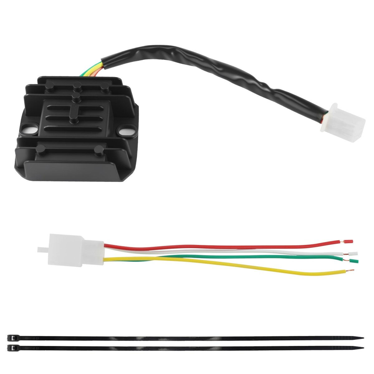 Pro Bat 4 Wire Male Plug Voltage Regulator Rectifier 12v For Atv Dirt Pit Bike Quad Scooter Moped Gokart Black