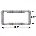 Retro Cute Yummy Donuts Pattern License Plate Tag Frame