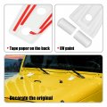 X Autohaux 2 Pcs Front Engine Hood Hinge Cover Trim Exterior Accessories Decoration For Jeep Wrangler Jk Unlimited Sahara