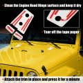 X Autohaux 2 Pcs Front Engine Hood Hinge Cover Trim Exterior Accessories Decoration For Jeep Wrangler Jk Unlimited Sahara