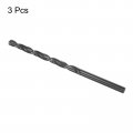 Uxcell High Speed Steel Lengthen Straight Shank Twist Drill Bit Fully Ground Black Oxide 8mm Diameter 85mm Total 55mm Length