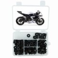 Fairing Bolt Kits For Zx-6r 2013 2024 10 9 Grade Steel Motorcycle Body Screws Complete Mounting Hardware Sets In Matte Black 