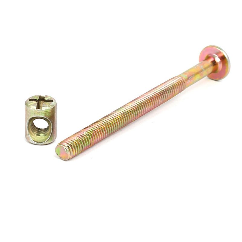 A16110800ux0726 M6x80 Mm 58 Half Thread Hex Socket Drive Furniture Bolts W Barrel Nuts Sets Pack Of 5