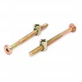 A16110800ux0726 M6x80 Mm 58 Half Thread Hex Socket Drive Furniture Bolts W Barrel Nuts Sets Pack Of 5