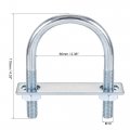 Uxcell Round U-bolt 1 Set 2 36 60mm Inner Width 100mm Length Steel M10 With Nut Plate