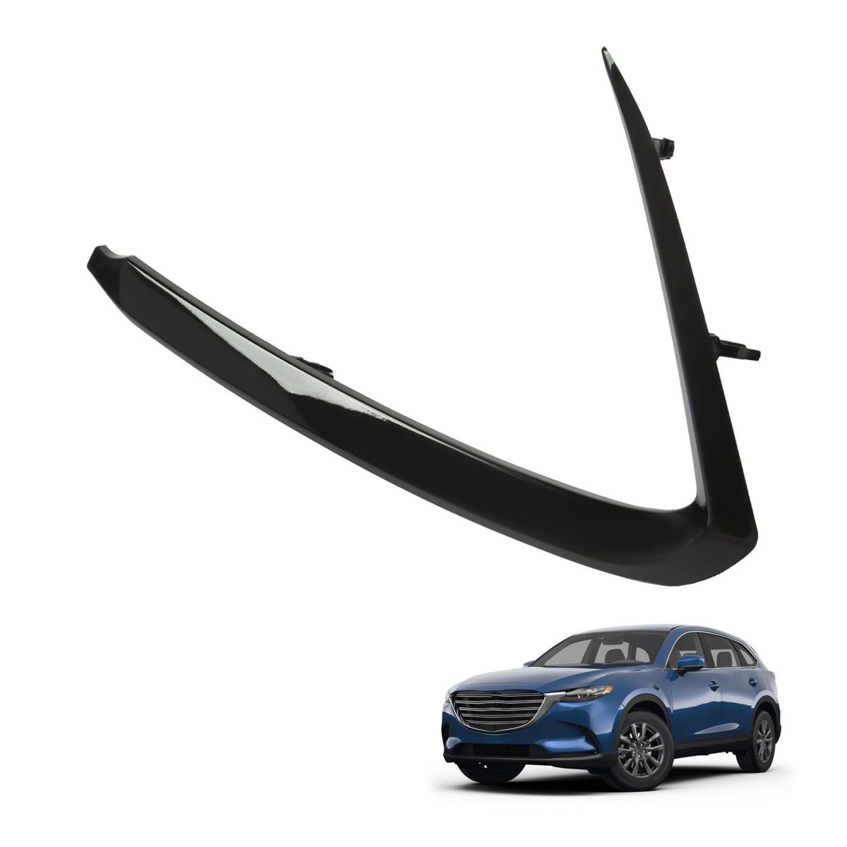 Front Bumper Trim Black Driver Side Replacement For Cx-9 2016-2022 Ma1046102