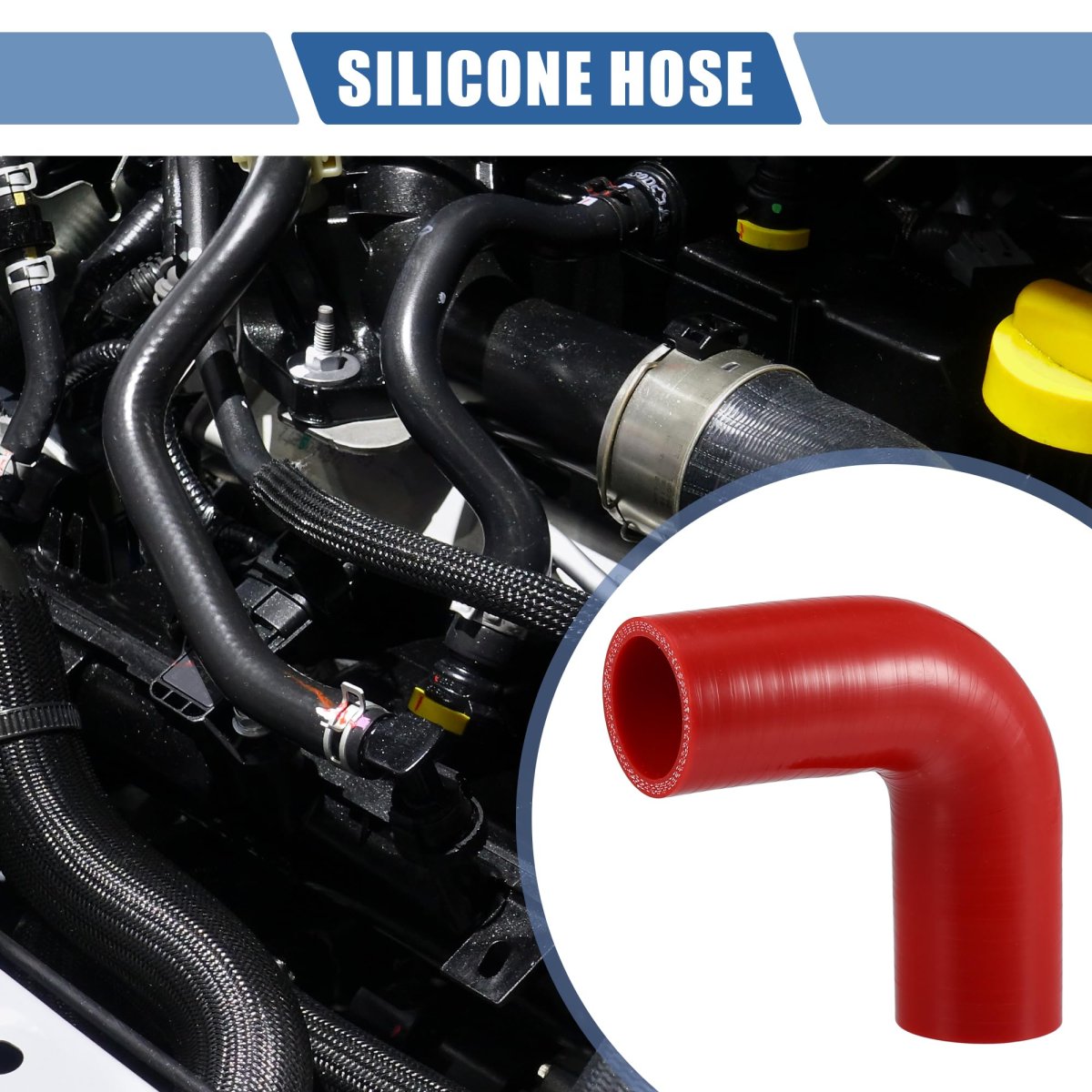 1 Pcs 38mm 50 Id 102mm 4 02 Length 90 Degrees Red Car Silicone Hose Coolant Universal