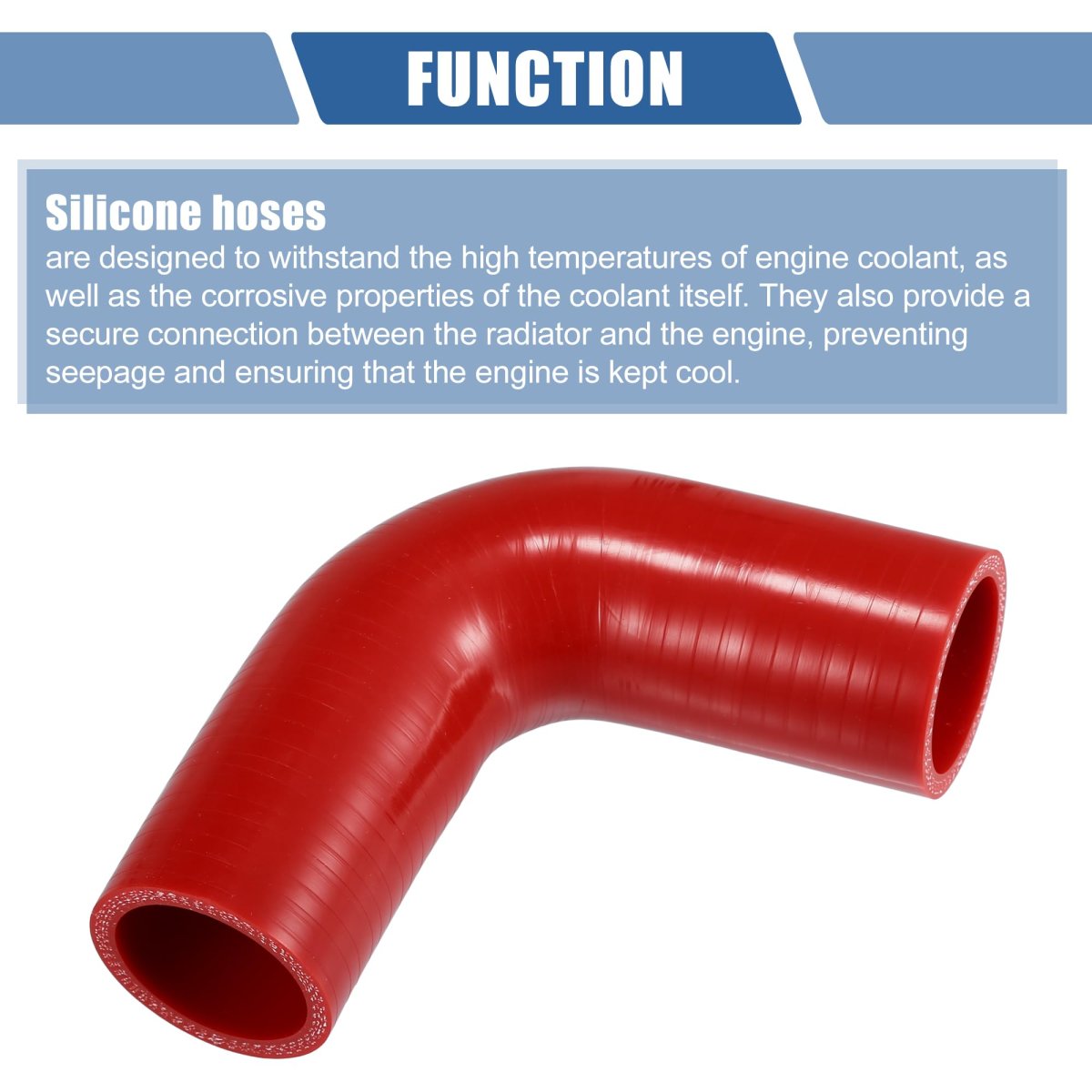 1 Pcs 38mm 50 Id 102mm 4 02 Length 90 Degrees Red Car Silicone Hose Coolant Universal